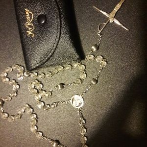 Sterling Silver and Crystal Beads Rosary June 1966